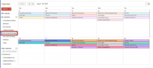 Google calendar example