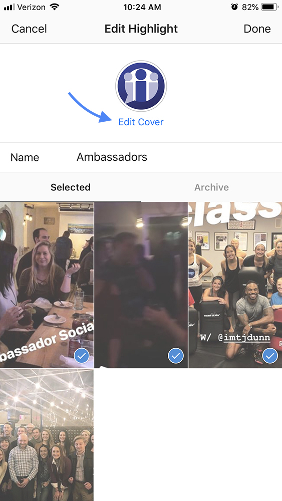 Edit Your Instagram Highlight Cover